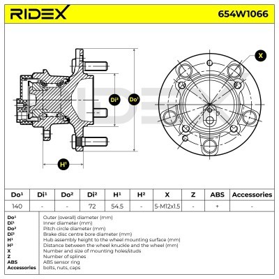 Wheel Bearing RIDEX 654W1066 654W1066 - photo 6