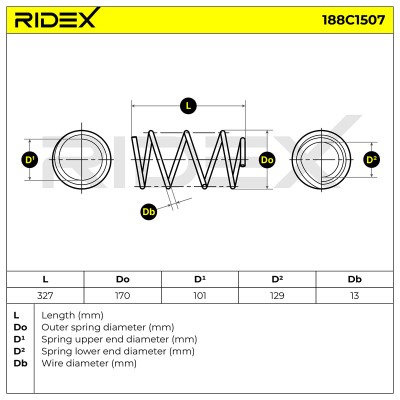 Suspension Spring RIDEX 188C1507 188C1507 - photo 5