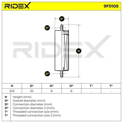 Fuel Filter RIDEX 9F0105 9F0105 - photo 6
