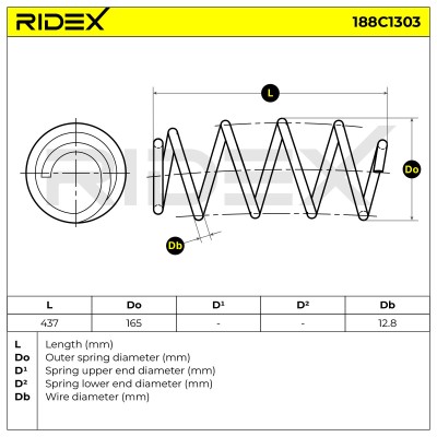 Suspension Spring RIDEX 188C1303 188C1303 - photo 4