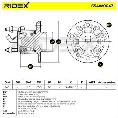 Wheel Bearing RIDEX 654W0043 654W0043 - photo 8