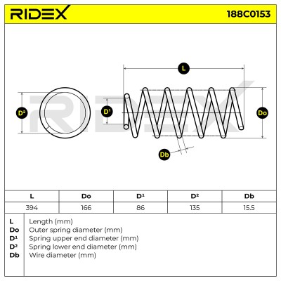 Suspension Spring RIDEX 188C0153 188C0153 - photo 5