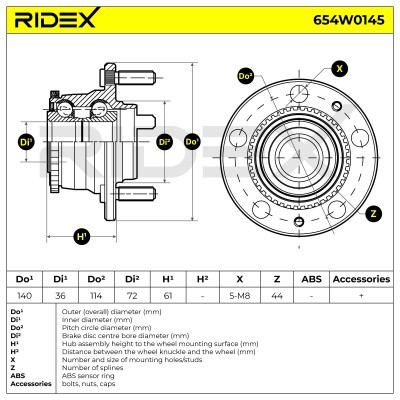 Wheel Bearing RIDEX 654W0145 654W0145 - photo 5