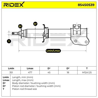 Shock Absorber RIDEX 854S0539 854S0539 - photo 5