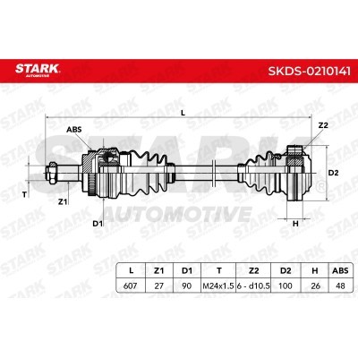 Drive Shaft Stark SKDS-0210141 SKDS-0210141 - photo 6