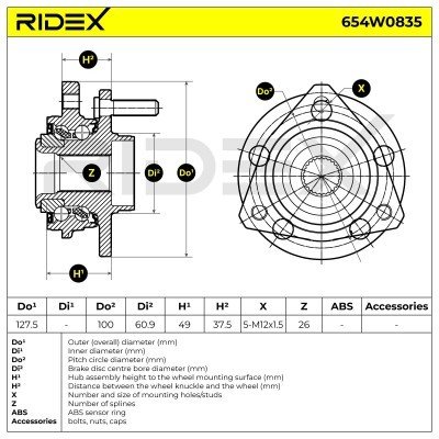 Wheel Bearing RIDEX 654W0835 654W0835 - photo 5