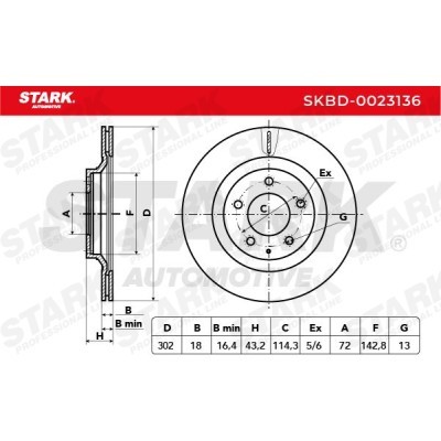 Brake Disc Stark SKBD-0023136 SKBD-0023136 - photo 3