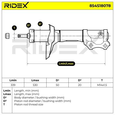 Shock Absorber RIDEX 854S18078 854S18078 - photo 8