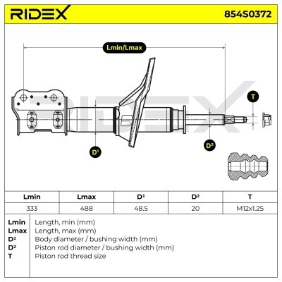Shock Absorber RIDEX 854S0372 854S0372 - photo 4