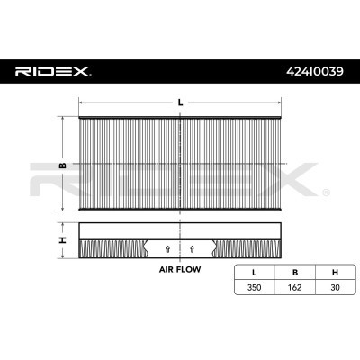 Cabin Air Filter RIDEX 424I0039 424I0039 - photo 2
