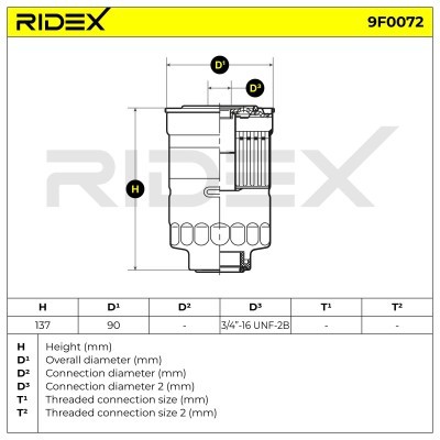 Fuel Filter RIDEX 9F0072 9F0072 - photo 6
