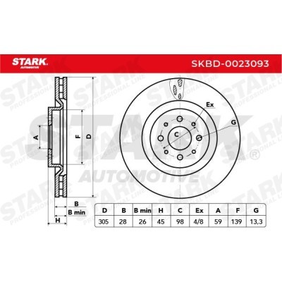 Brake Disc Stark SKBD-0023093 SKBD-0023093 - photo 3