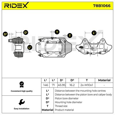 Brake Caliper RIDEX 78B1066 78B1066 - photo 3