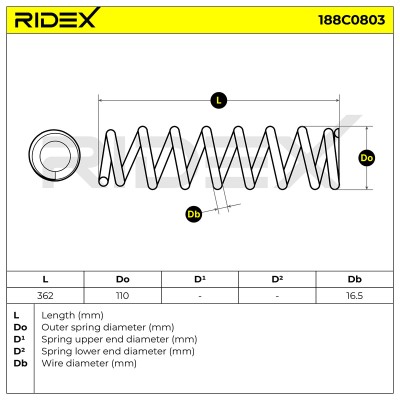 Suspension Spring RIDEX 188C0803 188C0803 - photo 5