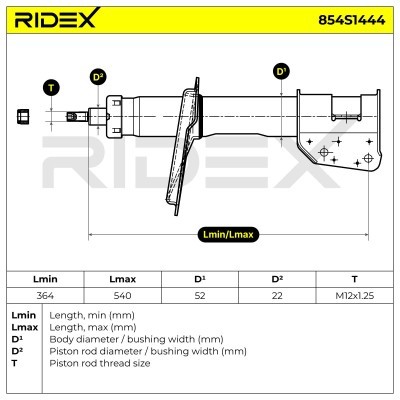 Shock Absorber RIDEX 854S1444 854S1444 - photo 9