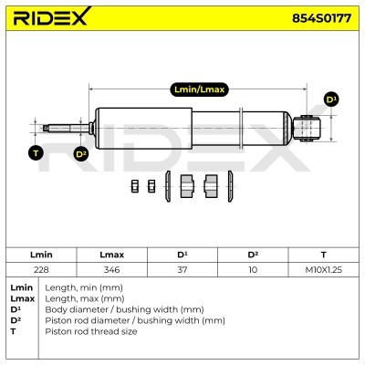 Shock Absorber RIDEX 854S0177 854S0177 - photo 9