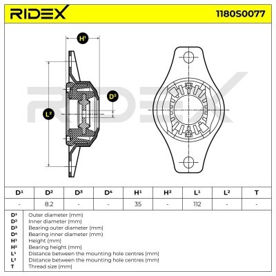 Strut Support Bearing Front RIDEX 1180S0077 1180S0077 - photo 5