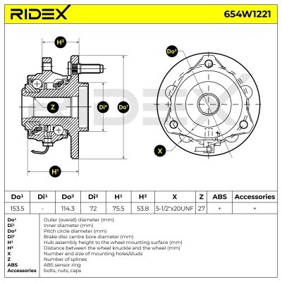 Wheel Bearing RIDEX 654W1221 654W1221 - photo 5