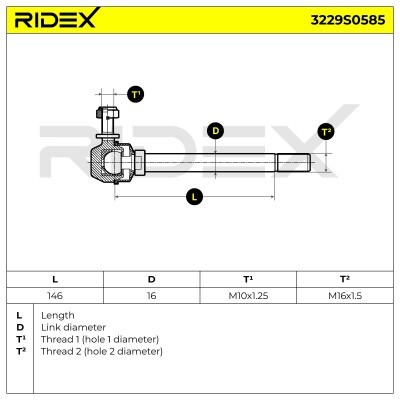 Stabilizer Link RIDEX 3229S0585 3229S0585 - photo 5