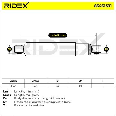 Shock Absorber RIDEX 854S1391 854S1391 - photo 6