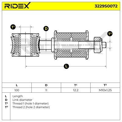 Stabilizer Link RIDEX 3229S0072 3229S0072 - photo 6