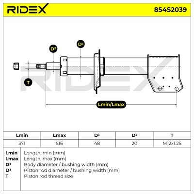 Shock Absorber RIDEX 854S2039 854S2039 - photo 8