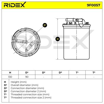 Fuel Filter RIDEX 9F0057 9F0057 - photo 5