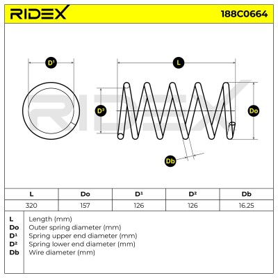 Suspension Spring RIDEX 188C0664 188C0664 - photo 5