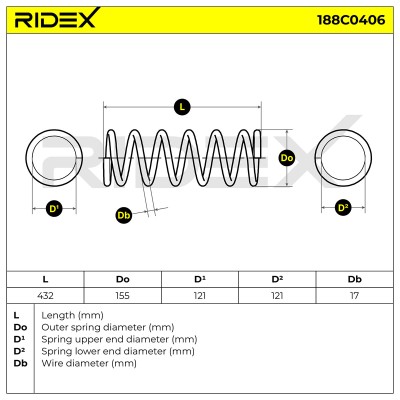 Suspension Spring RIDEX 188C0406 188C0406 - photo 6