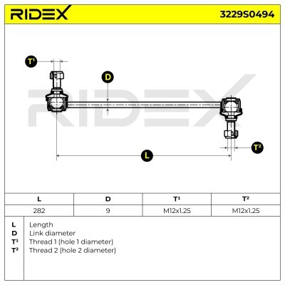 Stabilizer Link RIDEX 3229S0494 3229S0494 - photo 5