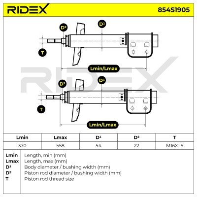 Shock Absorber RIDEX 854S1905 854S1905 - photo 5