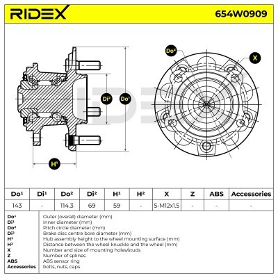 Wheel Bearing RIDEX 654W0909 654W0909 - photo 2