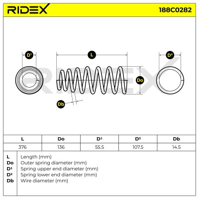 Suspension Spring RIDEX 188C0282 188C0282 - photo 5
