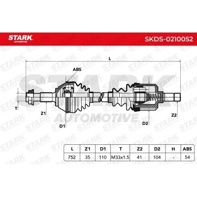 Drive Shaft Stark SKDS-0210052 SKDS-0210052 - photo 6