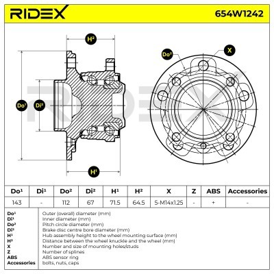Wheel Bearing RIDEX 654W1242 654W1242 - photo 6