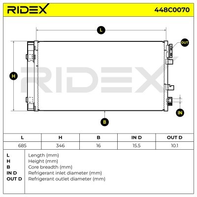 A/C condenser 448C0070 - photo 6