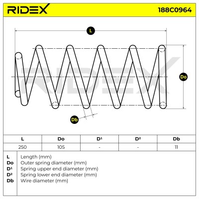 Suspension Spring RIDEX 188C0964 188C0964 - photo 5