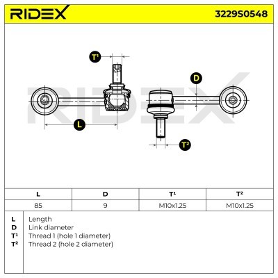 Stabilizer Link RIDEX 3229S0548 3229S0548 - photo 7