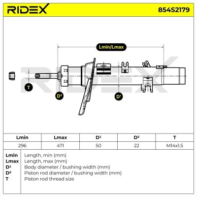Shock Absorber RIDEX 854S2179 854S2179 - photo 8