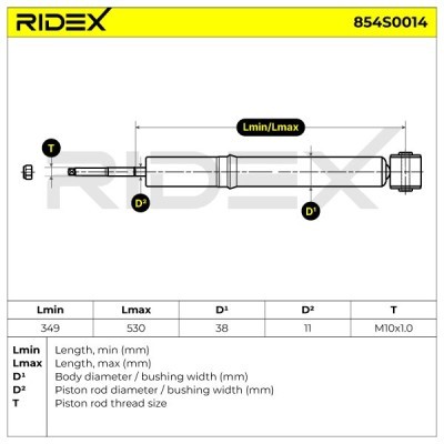 Shock Absorber RIDEX 854S0014 854S0014 - photo 9