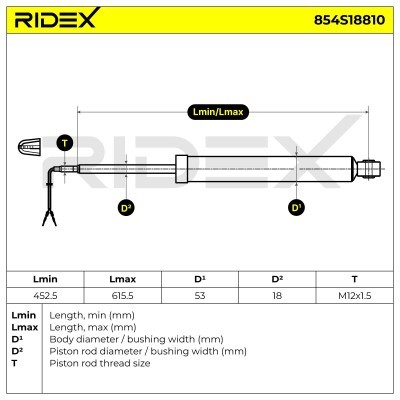 Shock Absorber RIDEX 854S18810 854S18810 - photo 8