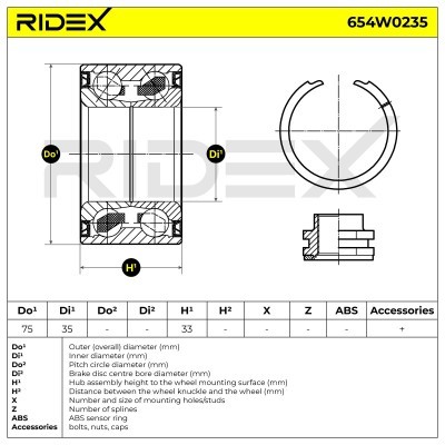 Wheel Bearing RIDEX 654W0235 654W0235 - photo 11