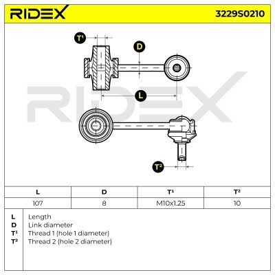 Stabilizer Link RIDEX 3229S0210 3229S0210 - photo 6