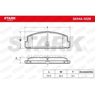 Brake Pads Set Stark SKMA-1029 SKMA-1029 - photo 7