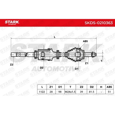 Drive Shaft Stark SKDS-0210363 SKDS-0210363 - photo 8