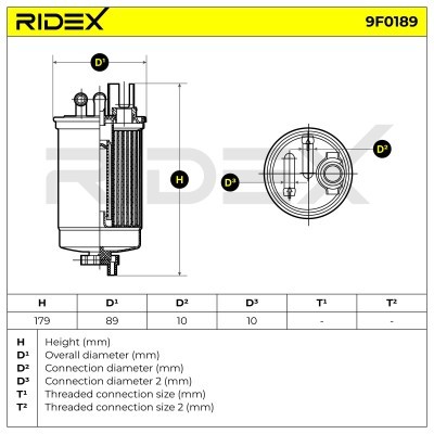Fuel Filter RIDEX 9F0189 9F0189 - photo 6