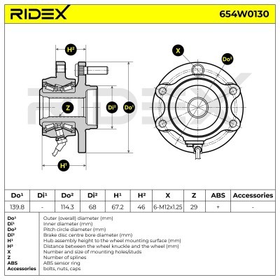 Wheel Bearing RIDEX 654W0130 654W0130 - photo 7
