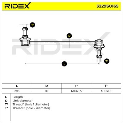 Stabilizer Link RIDEX 3229S0165 3229S0165 - photo 8
