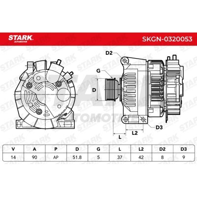 Alternator Stark SKGN-0320053 SKGN-0320053 - photo 6