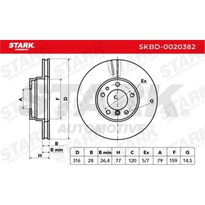 Brake Disc Stark SKBD-0020382 SKBD-0020382 - photo 4